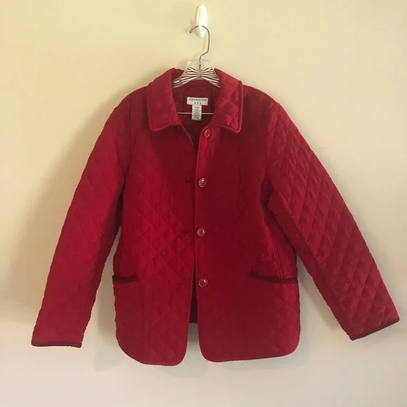 Vintage Covington Cranberry Red Quilted Jacket - Picture 2 of 9